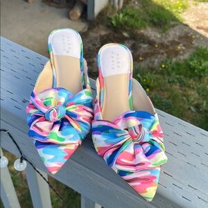 Alex Marie Colorful Women's Mules with Bow